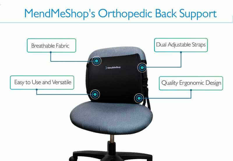 Lumbar Support Pillow for Office Chair - Designed ergonomically to