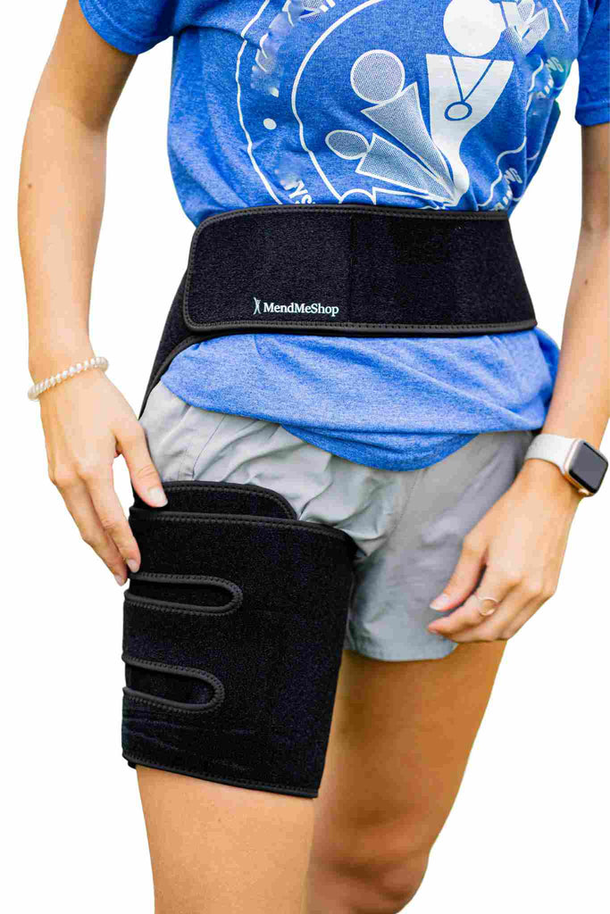 Copper Compression Hip Brace Sciatica - Groin Wrap for Pain Relief Thigh  Compression Sleeve - Support for Hip Flexor Arthritis for Pulled  Muscles-Sciatica Nerve Brace Injury for Men and Women (Right Leg)